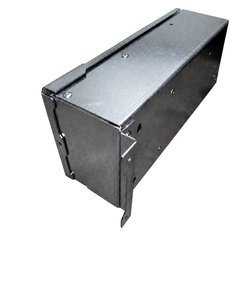TRU-BOX enclosure showing the included heavy-duty offset mounting brackets