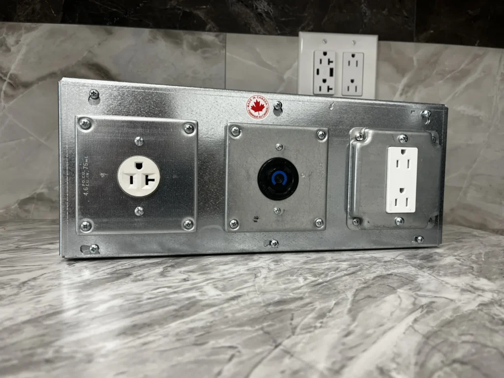 Completed TRU-BOX enclosure with three device configurations
