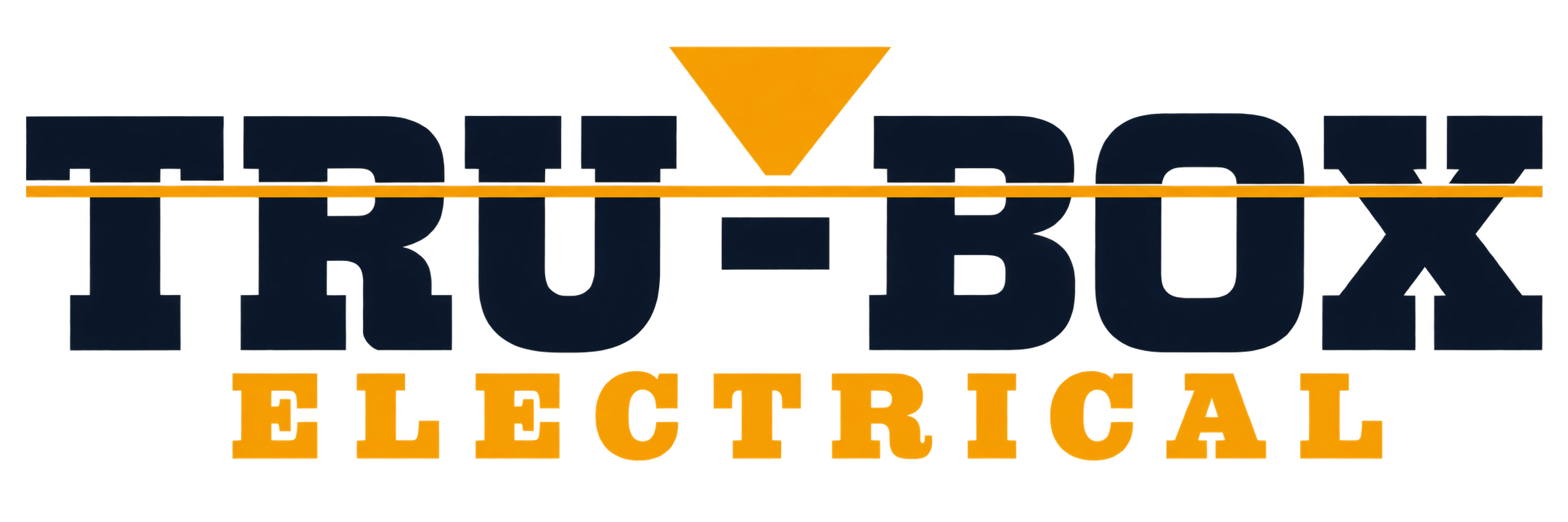 TRU-BOX Electrical navy and gold heritage wordmark